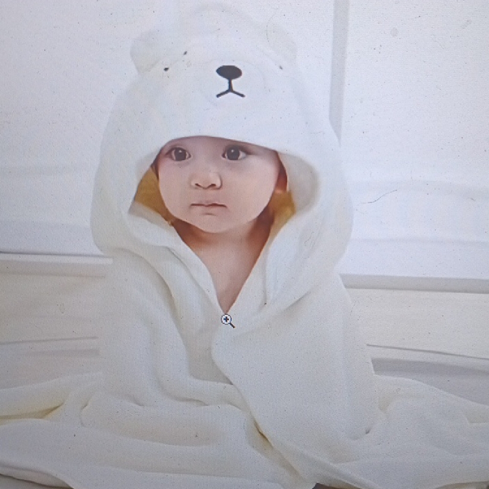 Adorable Bear Hooded Kids Swim Coverup